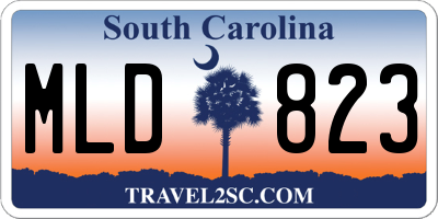 SC license plate MLD823