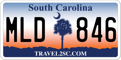 SC license plate MLD846
