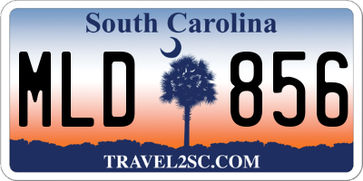 SC license plate MLD856