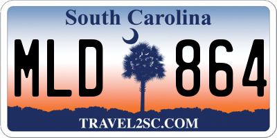 SC license plate MLD864