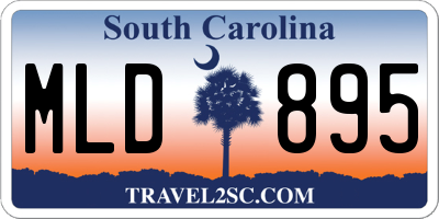 SC license plate MLD895