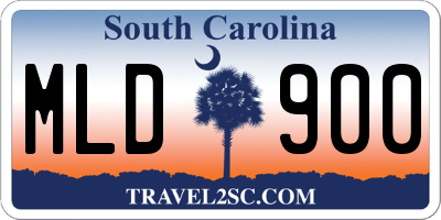 SC license plate MLD900