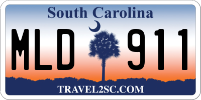 SC license plate MLD911