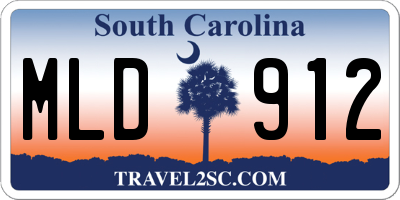 SC license plate MLD912