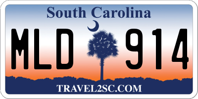 SC license plate MLD914