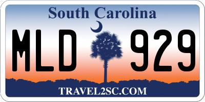 SC license plate MLD929