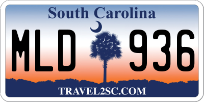 SC license plate MLD936