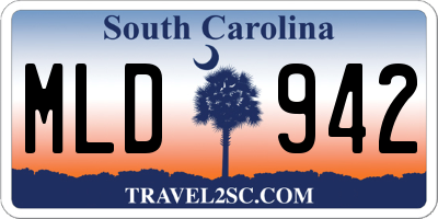 SC license plate MLD942