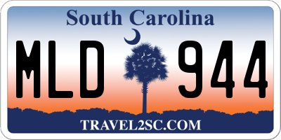 SC license plate MLD944
