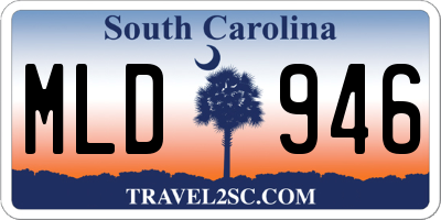 SC license plate MLD946