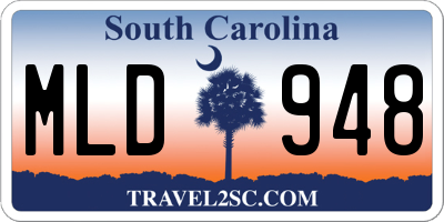 SC license plate MLD948
