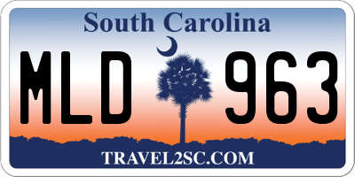 SC license plate MLD963