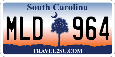 SC license plate MLD964