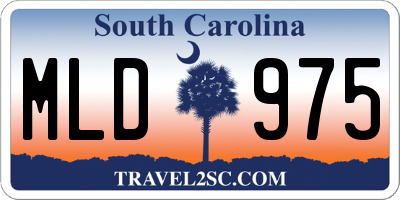 SC license plate MLD975
