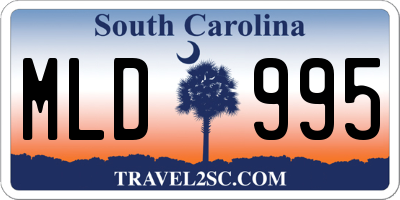SC license plate MLD995