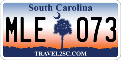 SC license plate MLE073