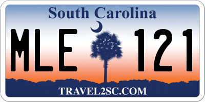 SC license plate MLE121