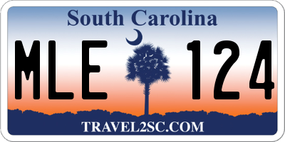 SC license plate MLE124