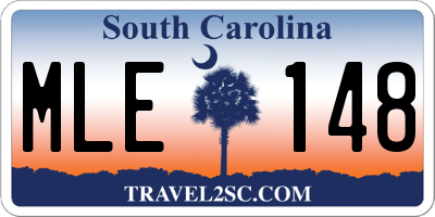SC license plate MLE148