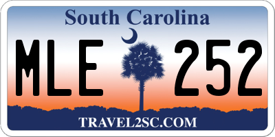 SC license plate MLE252