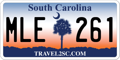 SC license plate MLE261