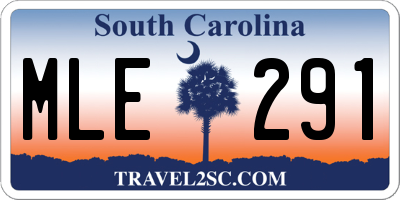 SC license plate MLE291