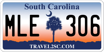 SC license plate MLE306