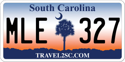 SC license plate MLE327