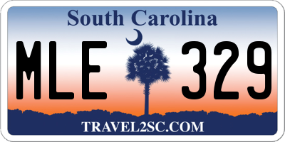 SC license plate MLE329