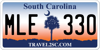 SC license plate MLE330