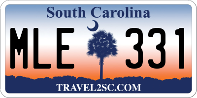 SC license plate MLE331