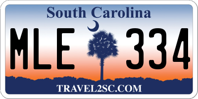 SC license plate MLE334