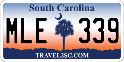 SC license plate MLE339