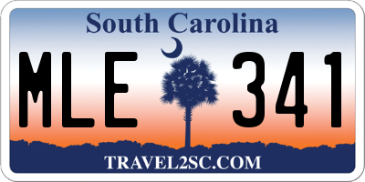 SC license plate MLE341