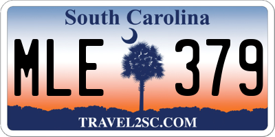 SC license plate MLE379