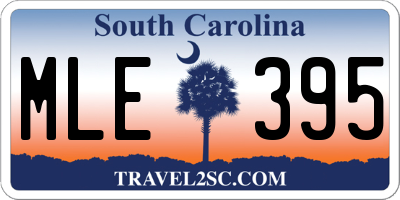 SC license plate MLE395