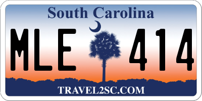 SC license plate MLE414