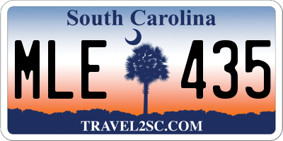 SC license plate MLE435
