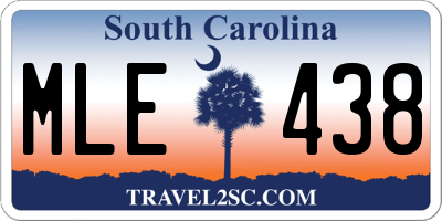 SC license plate MLE438