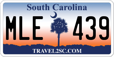 SC license plate MLE439