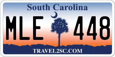 SC license plate MLE448