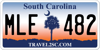 SC license plate MLE482