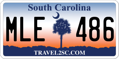SC license plate MLE486