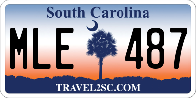 SC license plate MLE487