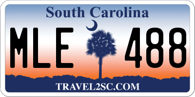 SC license plate MLE488