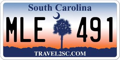 SC license plate MLE491