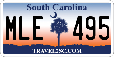 SC license plate MLE495