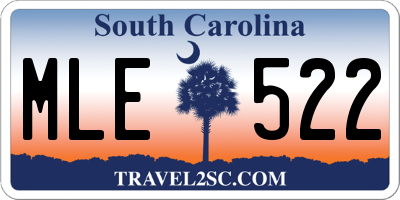SC license plate MLE522