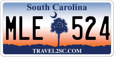 SC license plate MLE524