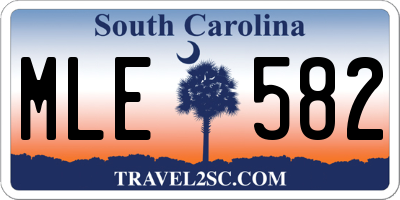 SC license plate MLE582